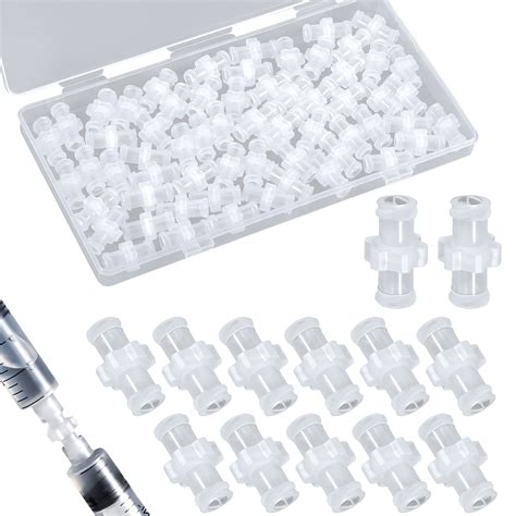 Buy 60pcs Syringe Adapter, Female Luer Lock Syringe Luer Lock Connector ...