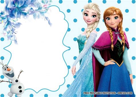 FREE Printable Frozen Anna and Elsa Invitation Templates | Frozen ...