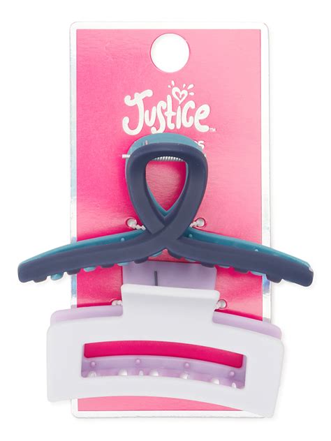 Justice Claw Clips, 2-Pack - Walmart.com