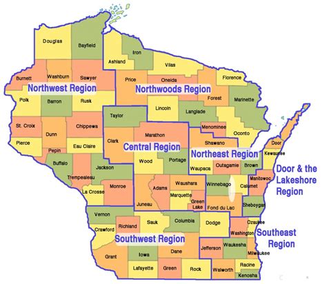 Map of Wisconsin - Relax Wisconsin