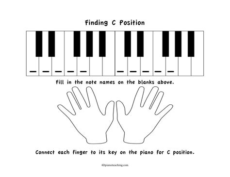 Free Printables: C Position Worksheets - 4dpianoteaching.com | Piano ...