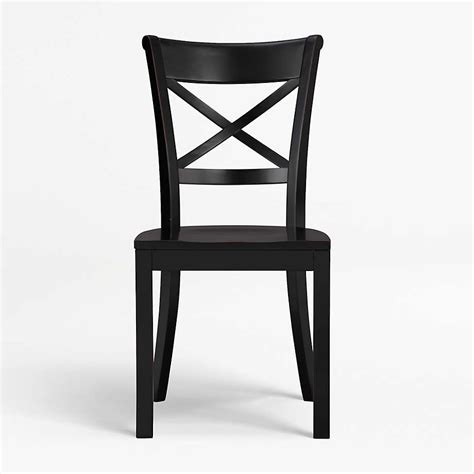 Vintner Black Wood Dining Chair and Cushion | Crate & Barrel