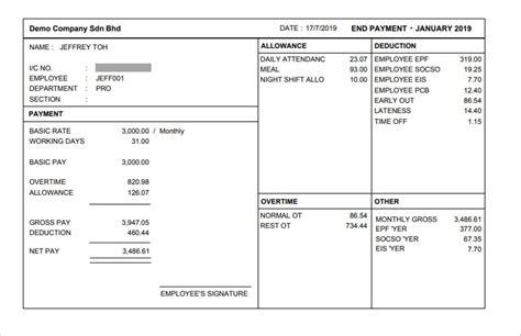 Excel Templates Payslip Template 67a – NBKomputer