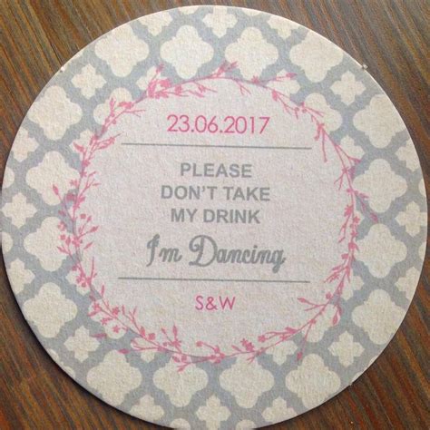 Personalized Coaster Paper Coasters Custom Coaster Quote | Etsy