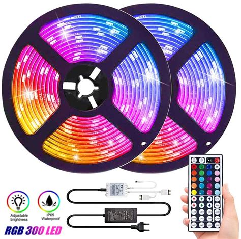 Led Strip Lights, 32.8ft Color Changing Light Strip Kit with Remote and ...