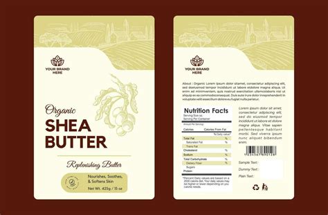 Shea butter label design, Hand drawn design for Shea butter organic ...