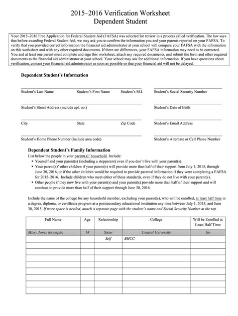 Fafsa worksheet: Fill out & sign online | DocHub