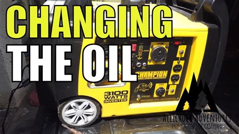 Champion 3100 watt Generator/Inverter Review and Oil Change - YouTube