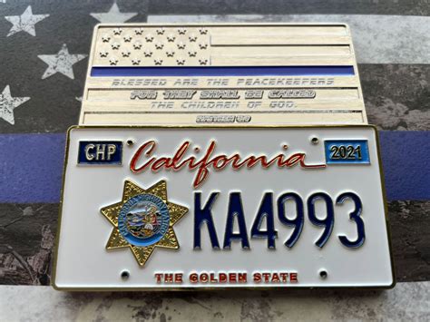 CHP License Plate Challenge Coin