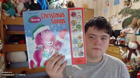 barney christmas songs play a song book - YouTube