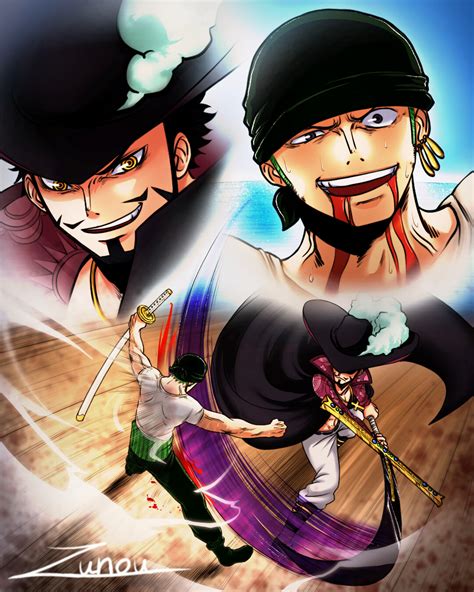 ArtStation - Zoro vs Mihawk