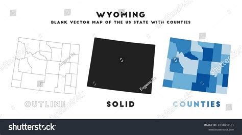 Wyoming Map Borders Wyoming Your Infographic Stock Vector (Royalty Free ...