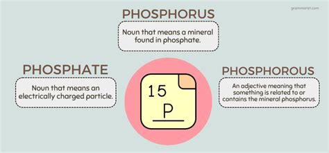 Phosphate vs. Phosphorus vs. Phosphorous