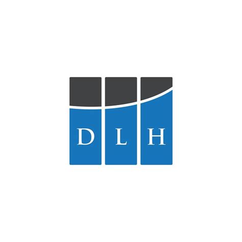 DLH letter logo design on WHITE background. DLH creative initials ...