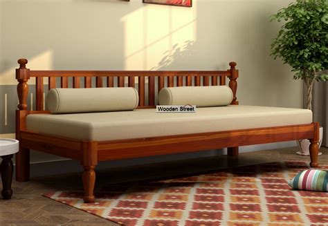 Buy Tauras Divan with Mattress (Honey Finish) Online in India at Best ...