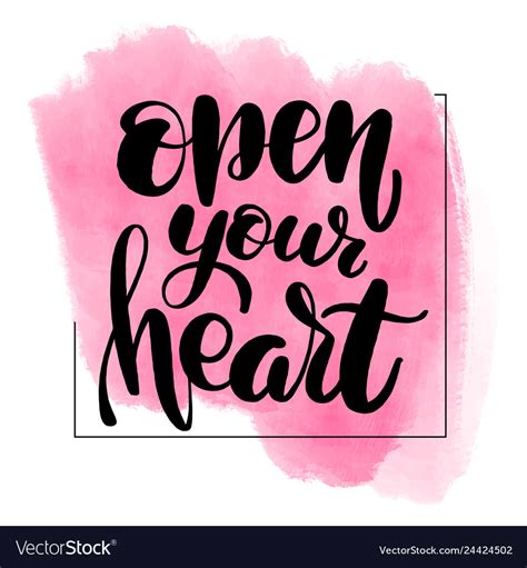 Open your heart Royalty Free Vector Image - VectorStock