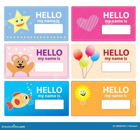 Name Tags For Kids Royalty-Free Stock Image | CartoonDealer.com #67228492