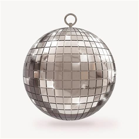 Silver disco ball, 3D party | Premium PSD Illustration - rawpixel