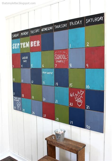 DIY Chalkboard Wall Calendar - Jaime Costiglio