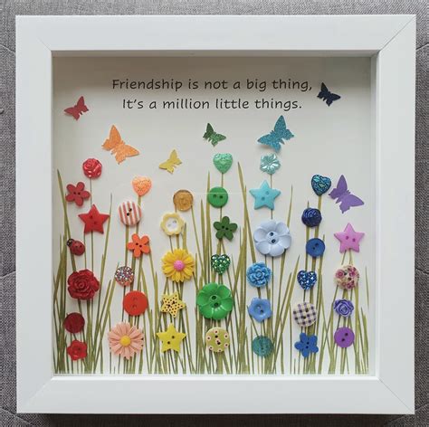 Rainbow Garden Friendship Saying button Art - Etsy