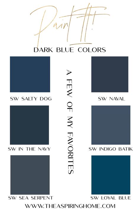 The Best Dark Blue Paint Colors | The Aspiring Home