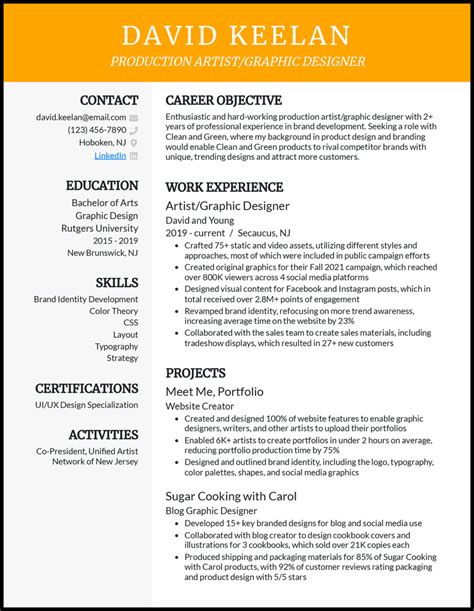 24 Graphic Designer Resume Examples That Work in 2025