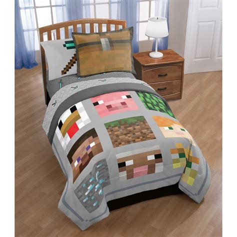 Minecraft Bedding Bed In A Bag 4 Piece Set Full Size Comfort Sleep ...