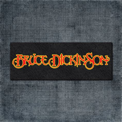 Bruce Dickinson Back Patch, Bruce Dickinson Logo Big Back Patch – Metal ...