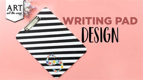 Writing Pad Design | Back to school Craft ideas | Exam pad design - YouTube