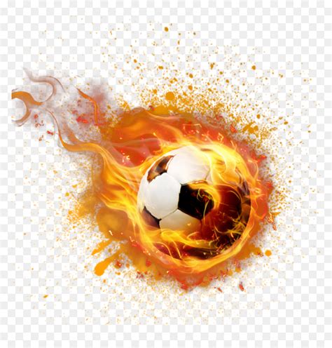 Football On Fire Png Download - Flaming Soccer Ball Png, Transparent♋ ...