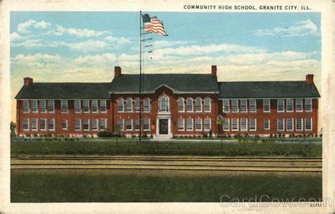 Community High School Granite City, IL Postcard