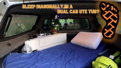 Building A Diagonal Sleeping Setup In Dual Cab Ute Canopy