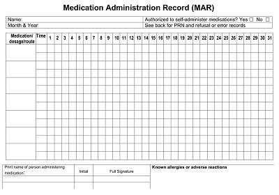 38+ Free Printable Medication Administration Record Sheets - PDF, DOC ...