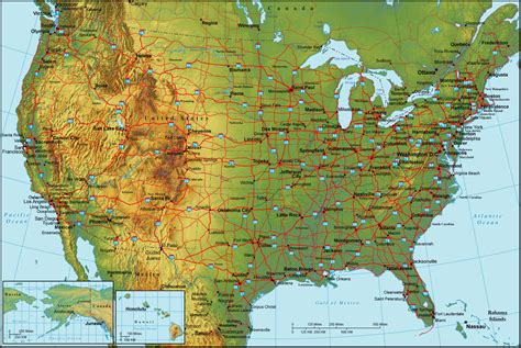 Online Maps: United States Physical Map