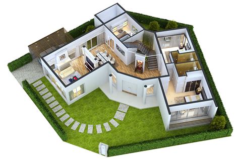 Detailed House floor 1 Cutaway 3D model | CGTrader