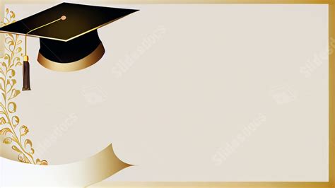 Graduation Gold Border Powerpoint Background For Free Download - Slidesdocs