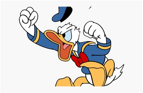 Cartoon Donald Duck Angry, HD Png Download - kindpng