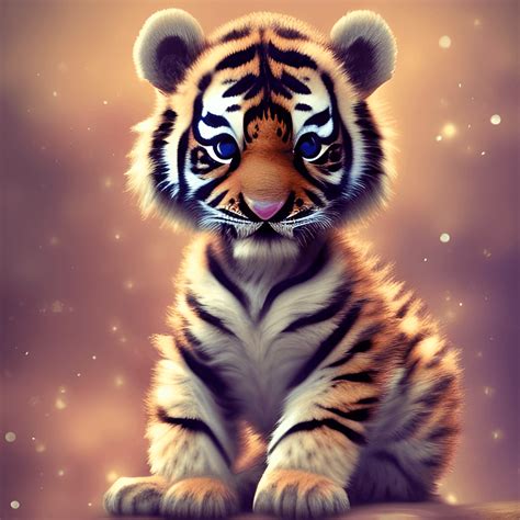 Very Cute Adorable Baby Tiger Cub · Creative Fabrica