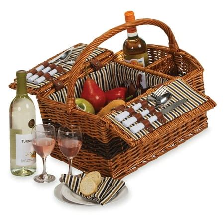 Picnic Plus Largo 2 Person Willow Picnic Basket - Walmart.com