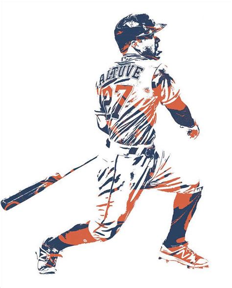 Jose Altuve Houston Astros Pixel Art 22 Art Print by Joe Hamilton in ...