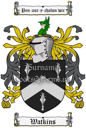 Watkins (Welsh) Coat of Arms (Family Crest) Image Download