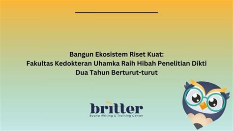 Bangun Ekosistem Riset Kuat: Fakultas Kedokteran Uhamka Raih Hibah ...