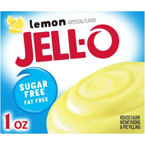 Jell-O Lemon Sugar Free & Fat Free Instant Pudding & Pie Filling Mix, 1 ...