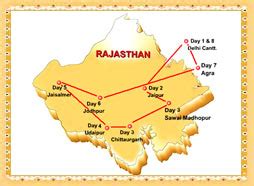 Palace on Wheels Route Map - Route Map of Palace on Wheels - Route of ...