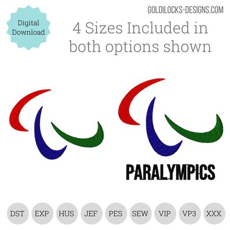 Paralympics Logo Machine Embroidery Design – Goldilocks Designs