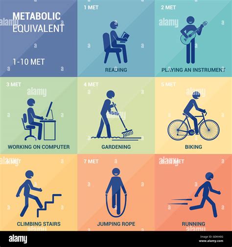 Metabolic Equivalent Table Chart: A Visual Reference of Charts | Chart ...