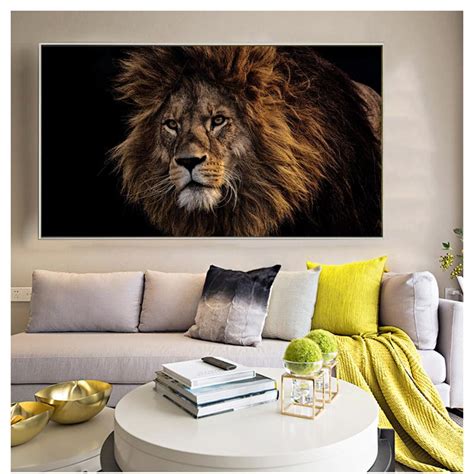 Wall Canvas Art Prints Pictures Lion Canvas Painting Wall Pictures For ...