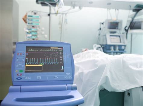 ICU cardiac monitor stock image. Image of doctor, consultation - 5067601