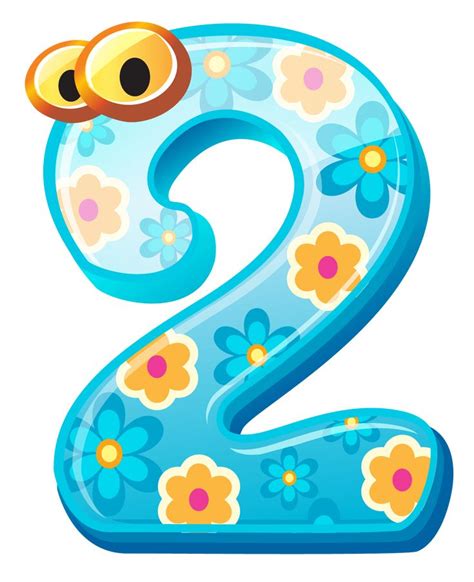 Cute Number Two PNG Clipart Image