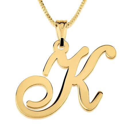 14k Gold Initial Necklace - Free Shipping!